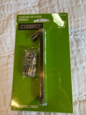 Satin Nickel Finish Number '1' – Silver Address/House Number